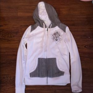 Miss Me fur lined sweatsuit jacket